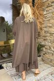 Made in Italy Purdy Pure Cotton Smock Dress Dark Chocolate
